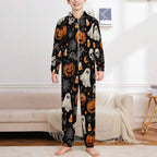 250gsm Flannel Footless Zip up Kid Jumpsuit Pajamas(All-Over Printing)