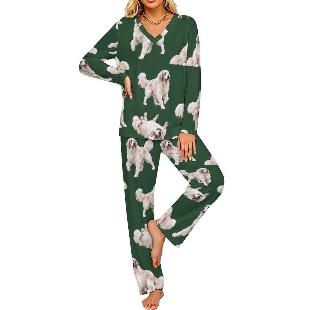 200gsm V-Neck Pajama Set(All-Over Printing)