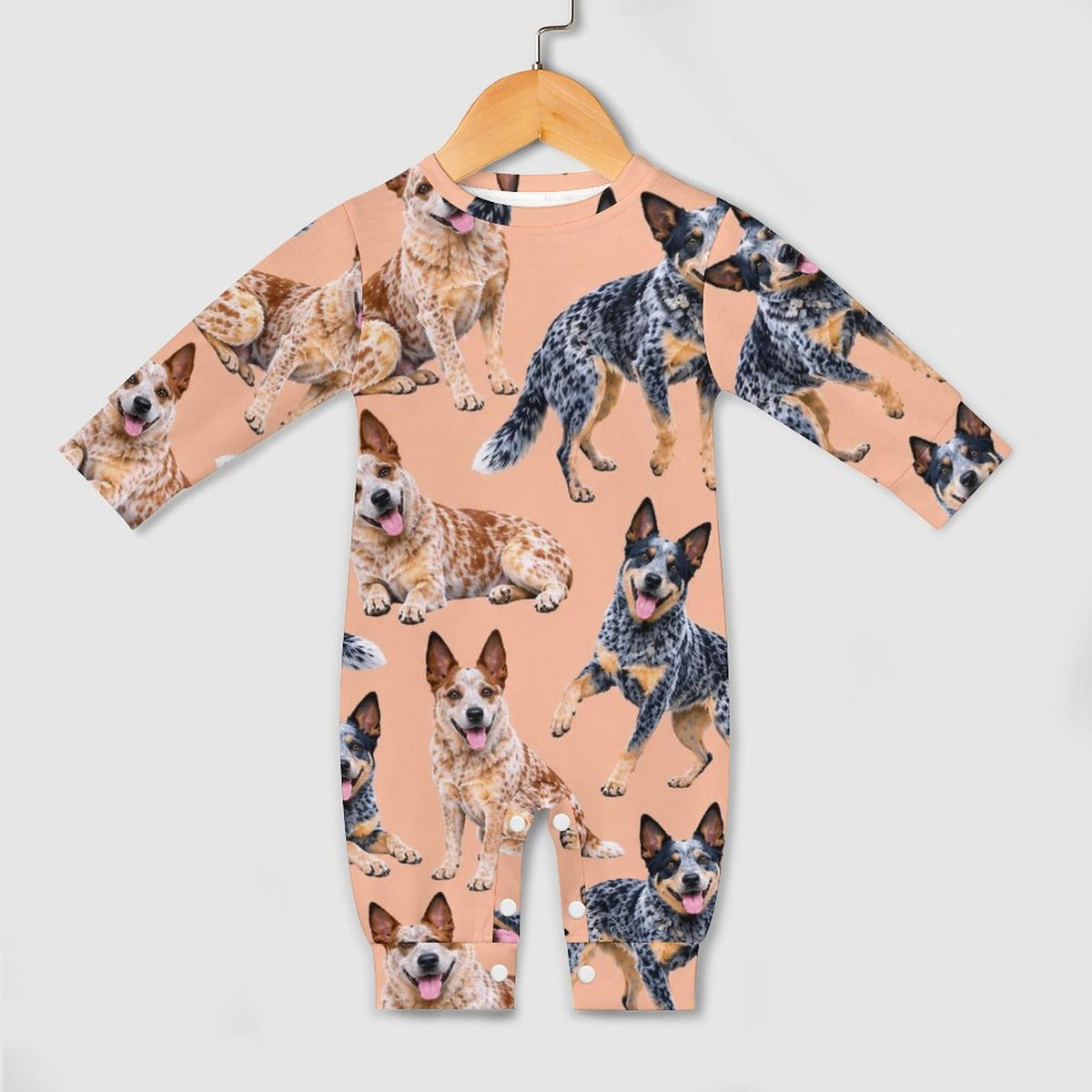 Dog Lover, Pet Owner, Cotton Long Sleeve Infant Bodysuit (All-Over Printing)