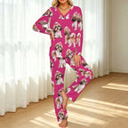 200gsm V-Neck Pajama Set(All-Over Printing)