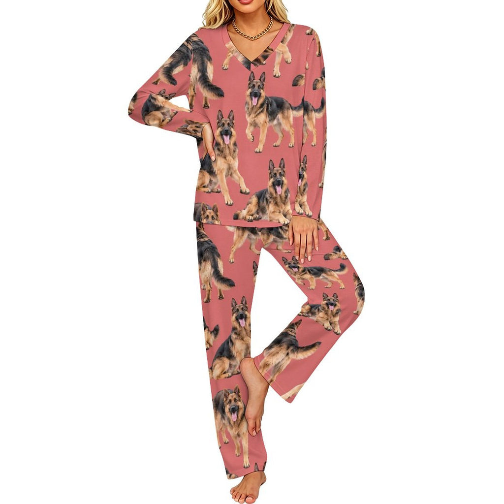 200gsm V-Neck Pajama Set(All-Over Printing)