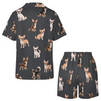 Women's Satin Cuban Collar Pajama Set(All-Over Printing)