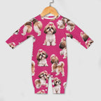 Dog Lover, Pet Owner, Cotton Long Sleeve Infant Bodysuit (All-Over Printing)