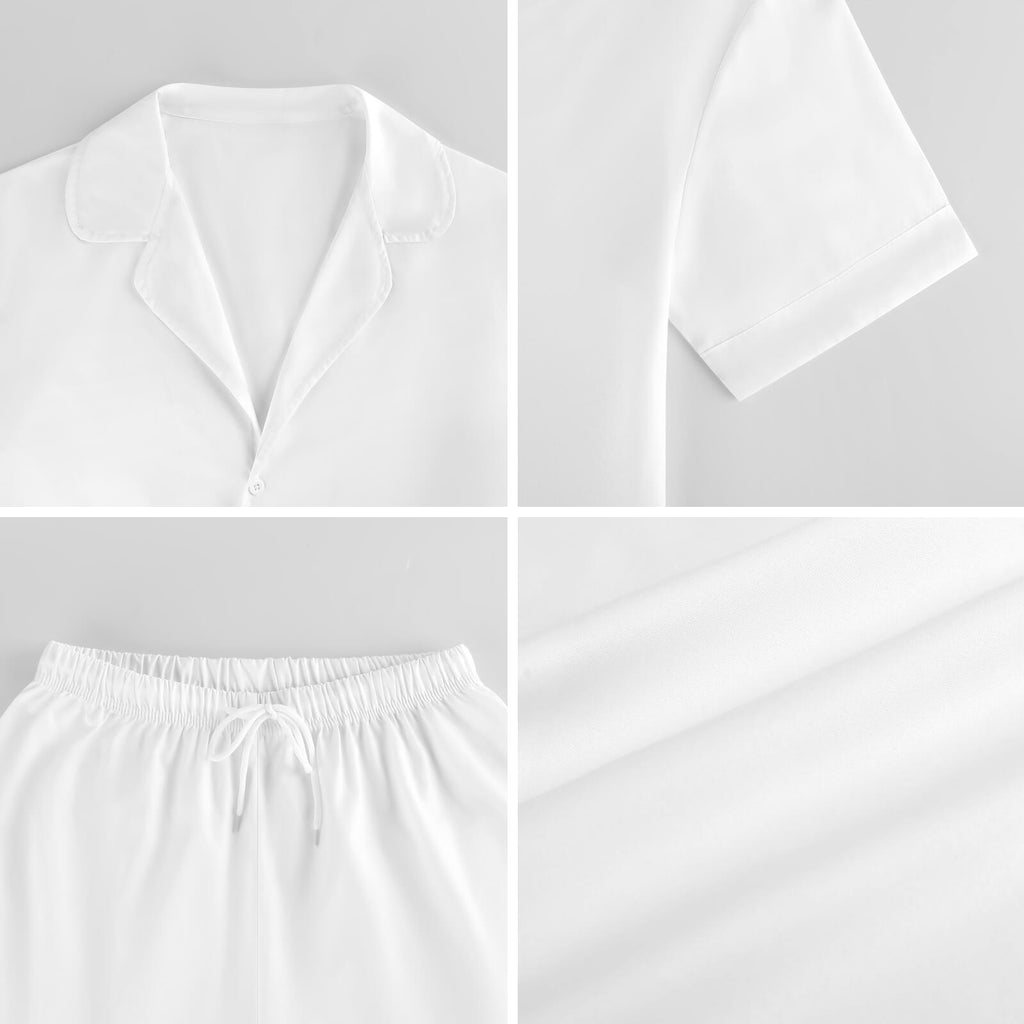 Women's Satin Cuban Collar Pajama Set(All-Over Printing)