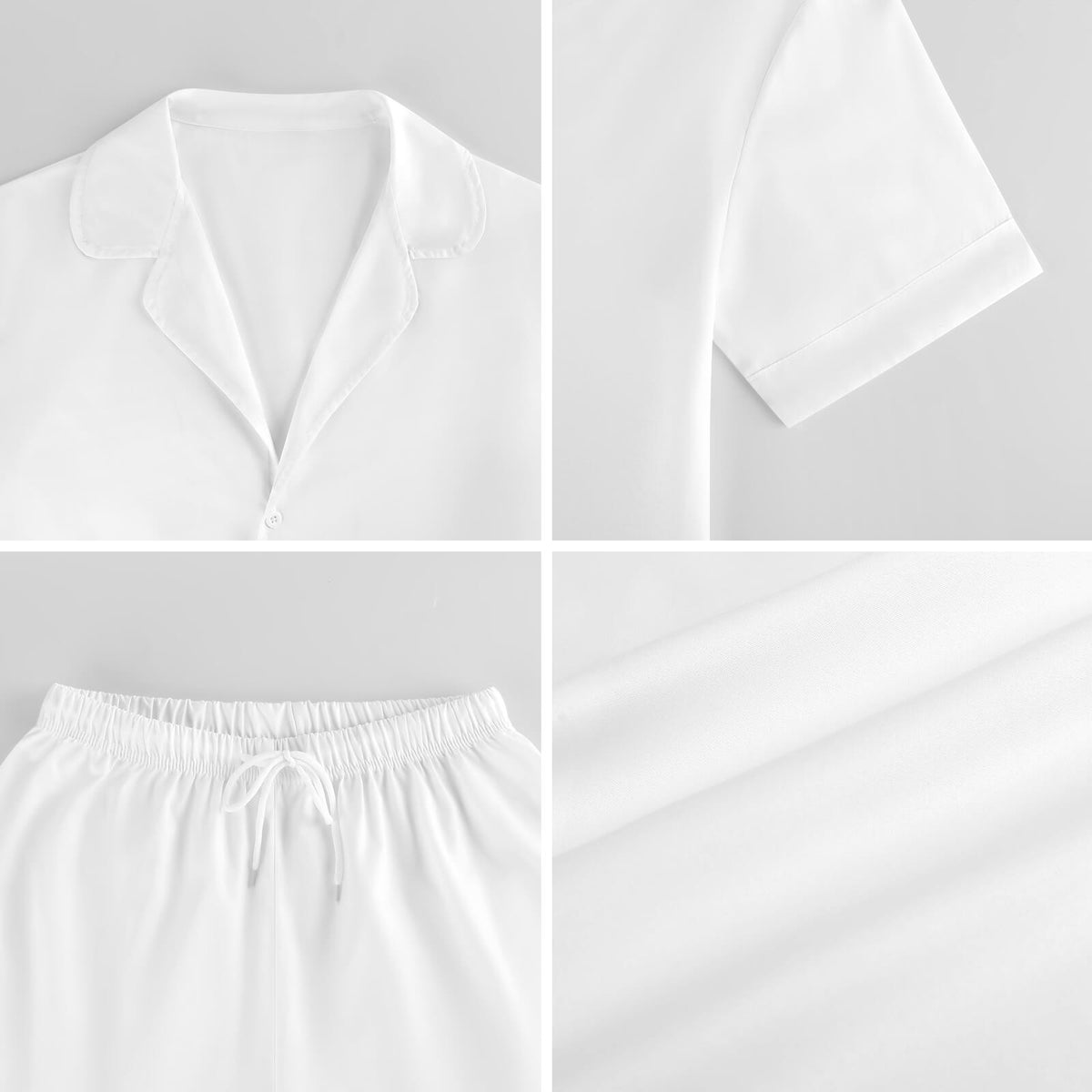 Women's Satin Cuban Collar Pajama Set(All-Over Printing)