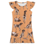 Dog Lover, Pet Owner,  Girls Short Sleeve Ruffle Nightgown(All-Over Printing)