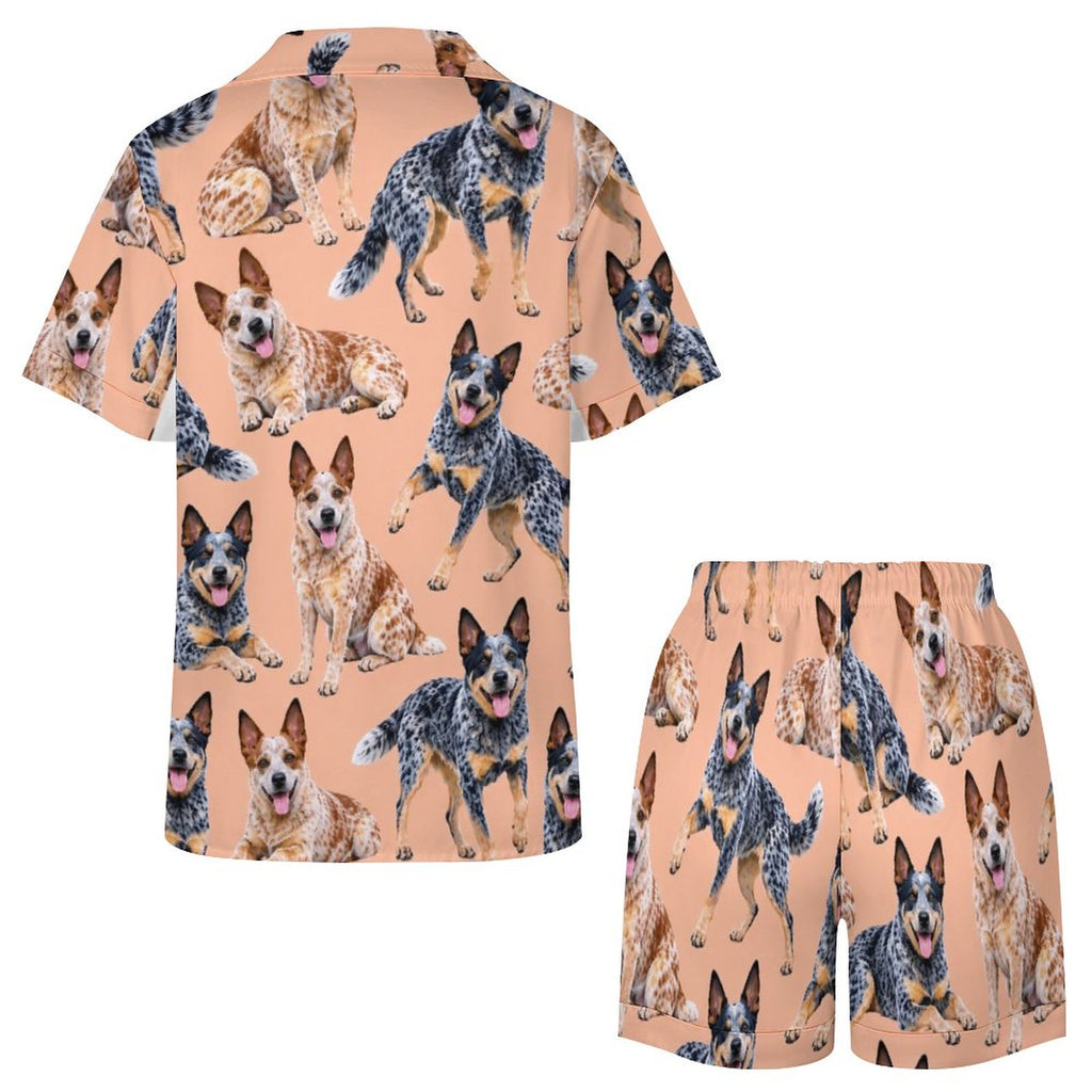 Women's Satin Cuban Collar Pajama Set(All-Over Printing)