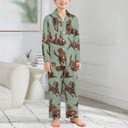 180gsm Long Sleeve Kid Pajama Set(All-Over Printing)