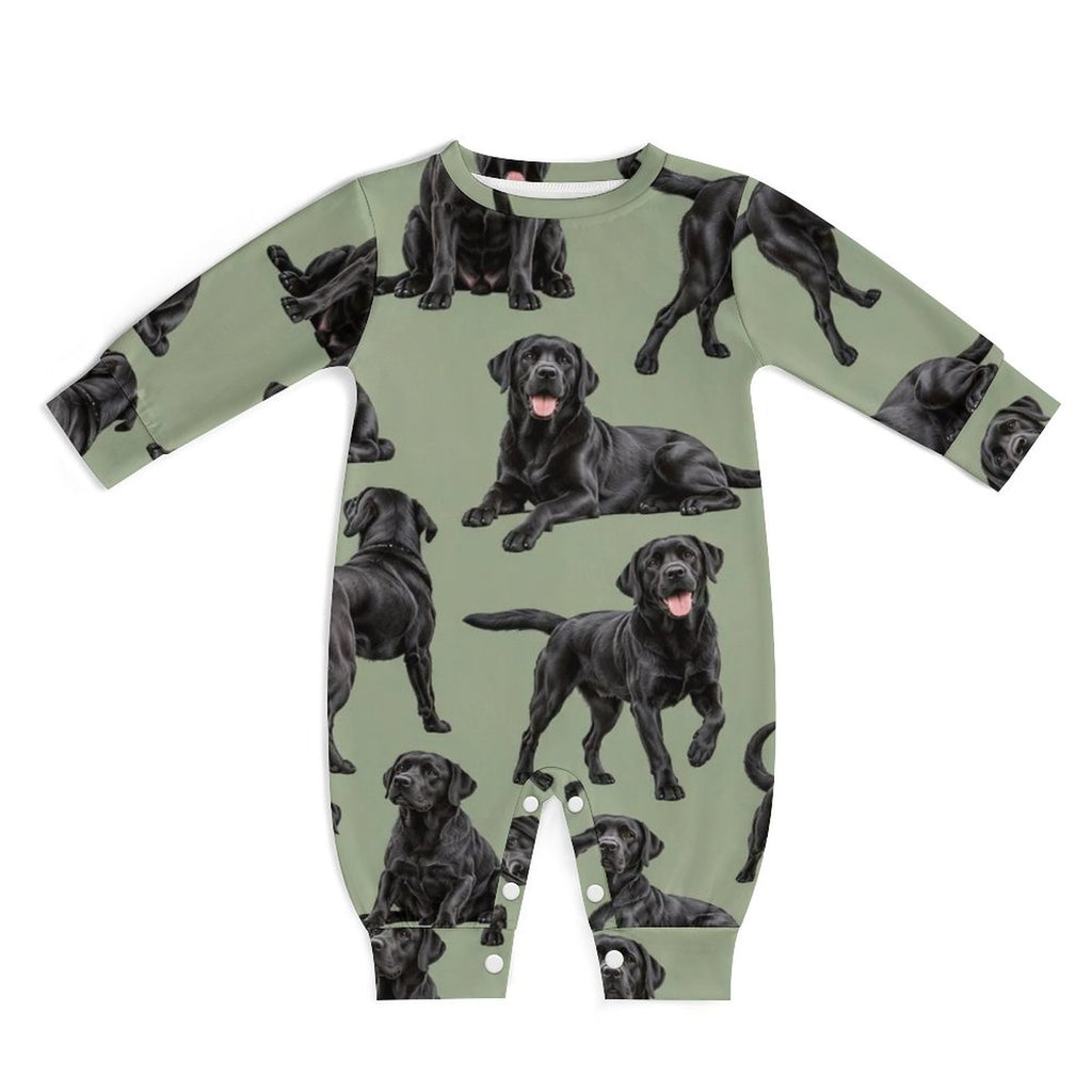 Dog Lover, Pet Owner, Cotton Long Sleeve Infant Bodysuit (All-Over Printing)