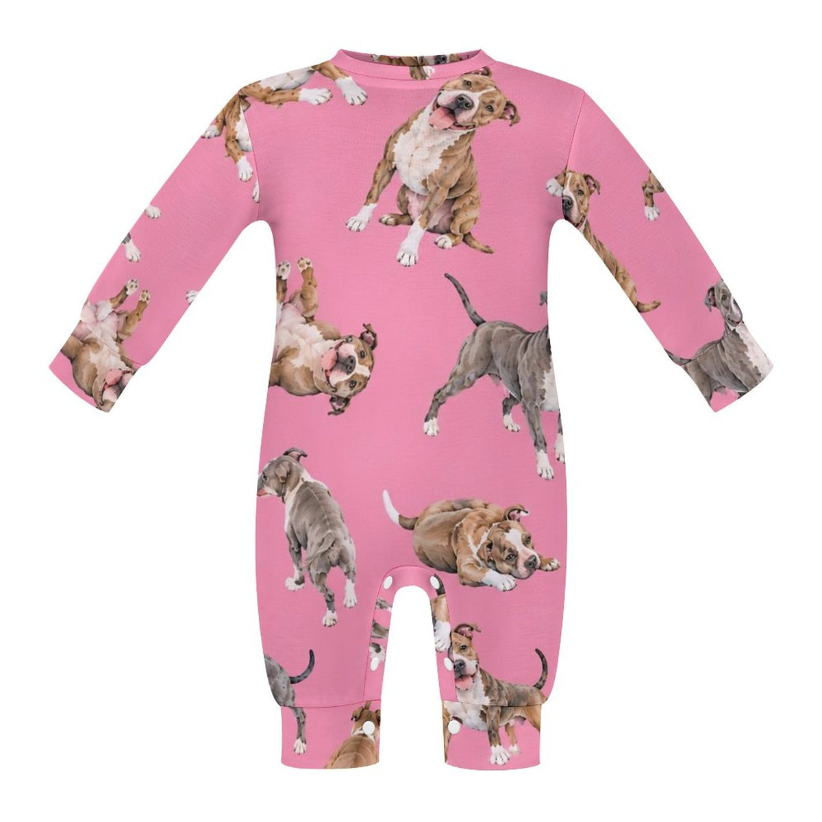 Dog Lover, Pet Owner, Cotton Long Sleeve Infant Bodysuit (All-Over Printing)