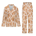 Giraffe print, Women's Cuban Collar Pajama Set