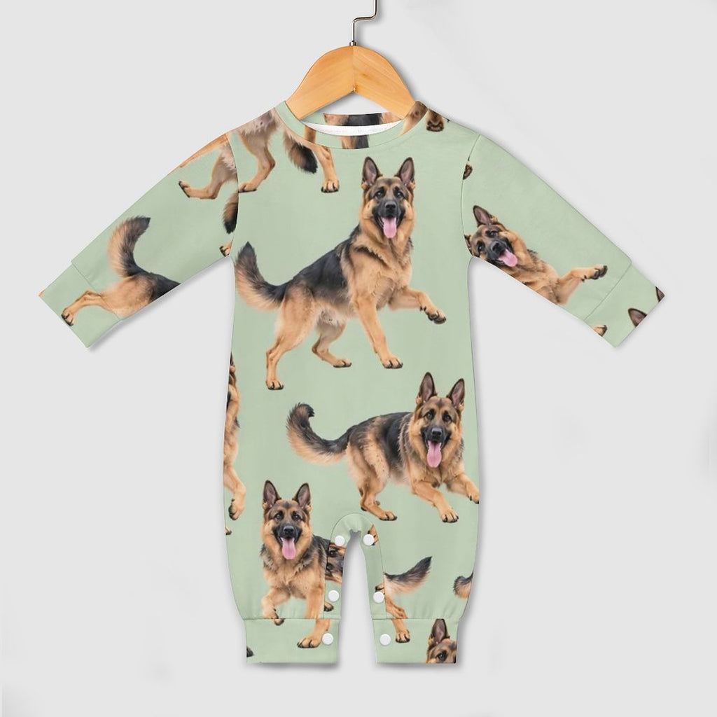 Dog Lover, Pet Owner, Cotton Long Sleeve Infant Bodysuit (All-Over Printing)