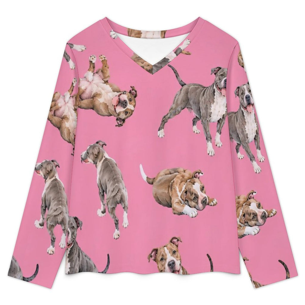 200gsm V-Neck Pajama Set(All-Over Printing)