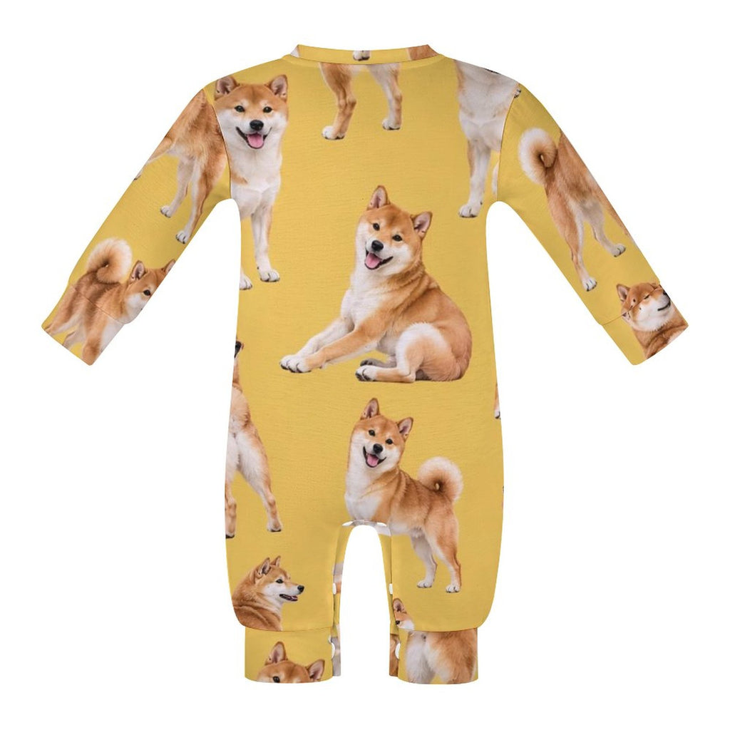 Dog Lover, Pet Owner, Cotton Long Sleeve Infant Bodysuit (All-Over Printing)