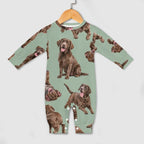 Dog Lover, Pet Owner, Cotton Long Sleeve Infant Bodysuit (All-Over Printing)