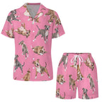Women's Satin Cuban Collar Pajama Set(All-Over Printing)
