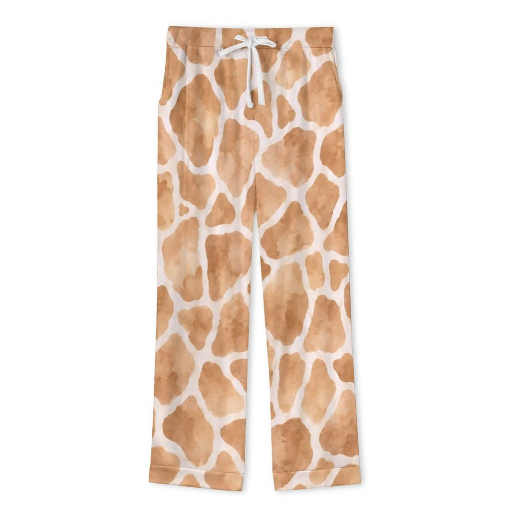 Giraffe print, Women's Cuban Collar Pajama Set