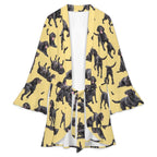 120gsm Women's Ruffle Long Sleeve Robe(All-Over Printing)