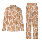 Giraffe print, Women's Cuban Collar Pajama Set