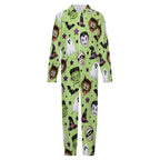 250gsm Flannel Footless Zip up Kid Jumpsuit Pajamas(All-Over Printing)