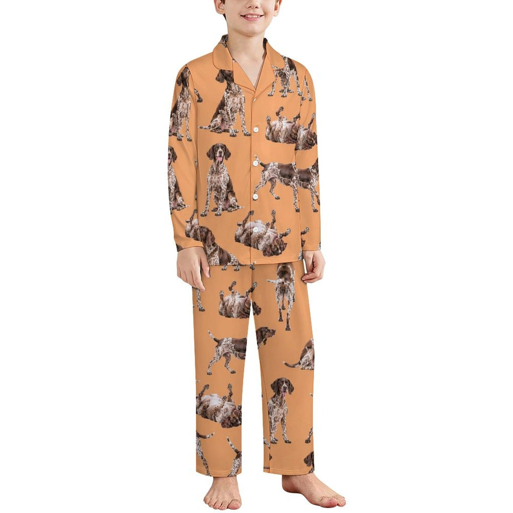 180gsm Long Sleeve Kid Pajama Set(All-Over Printing)