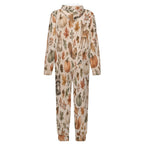 Autumn, Flannel Footless Zip up Kid Jumpsuit Pajamas(All-Over Printing)