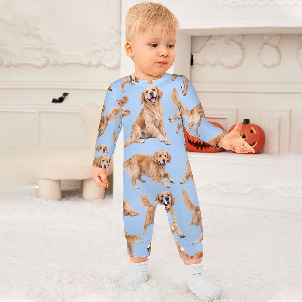 Dog Lover, Pet Owner, Cotton Long Sleeve Infant Bodysuit (All-Over Printing)
