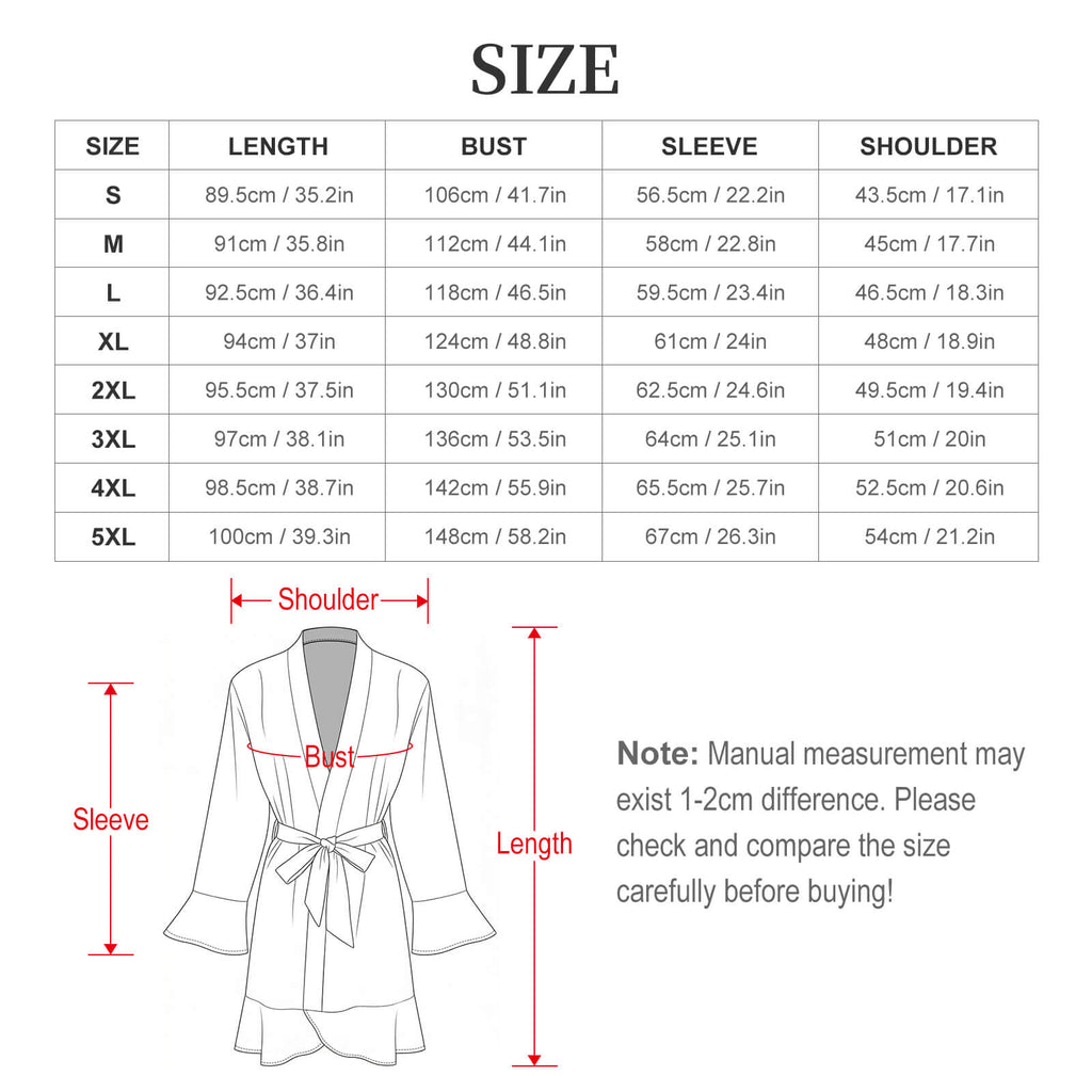 Bridal Party, I Do Crew robe- 120gsm Women's Ruffle Long Sleeve Robe(All-Over Printing)