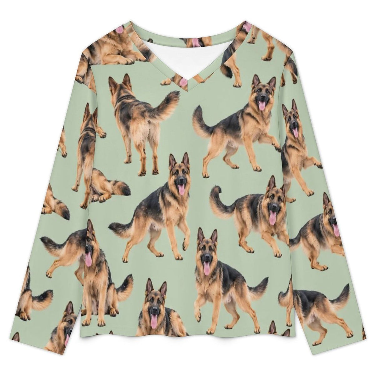 Dog Lover, Pet Owner,  V-Neck Pajama Set(All-Over Printing)