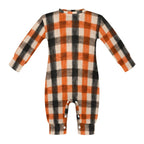 Halloween Plaid, Cotton Long Sleeve Infant Bodysuit (All-Over Printing)