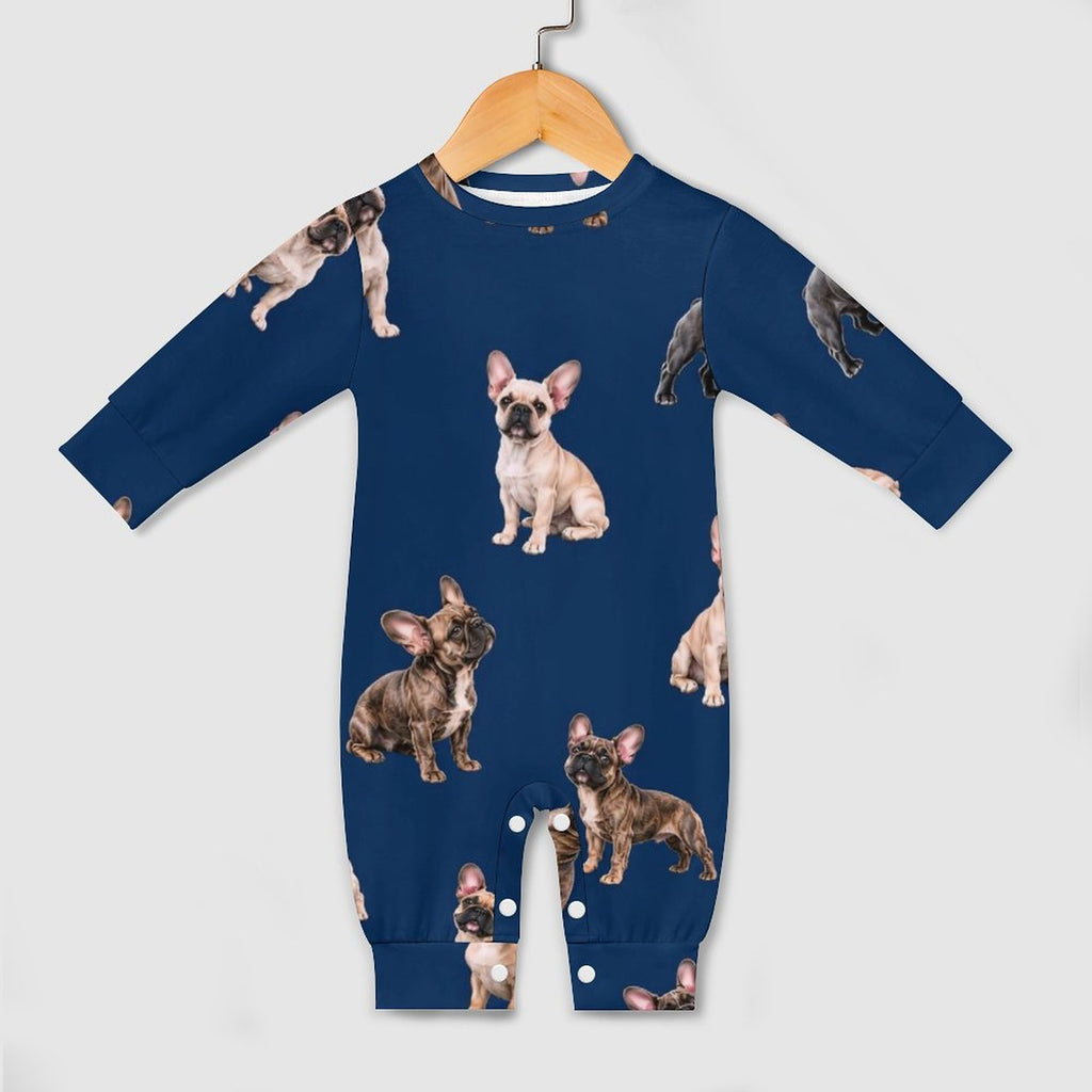 Dog Lover, Pet Owner, Cotton Long Sleeve Infant Bodysuit (All-Over Printing)