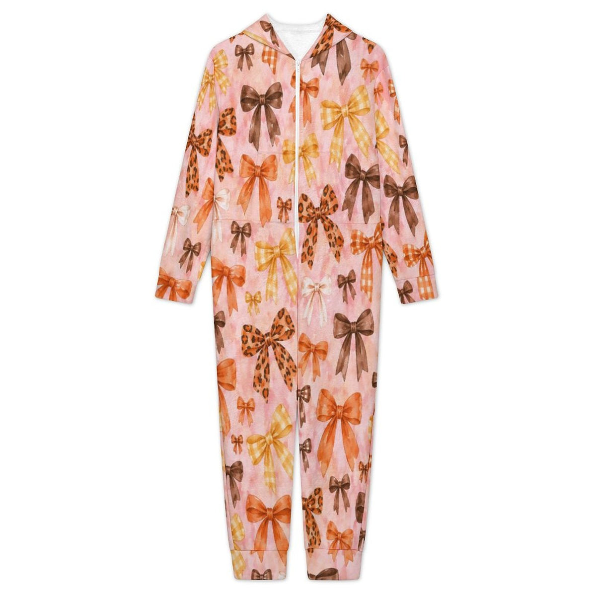 250gsm Flannel Footless Zip up Kid Jumpsuit Pajamas(All-Over Printing)