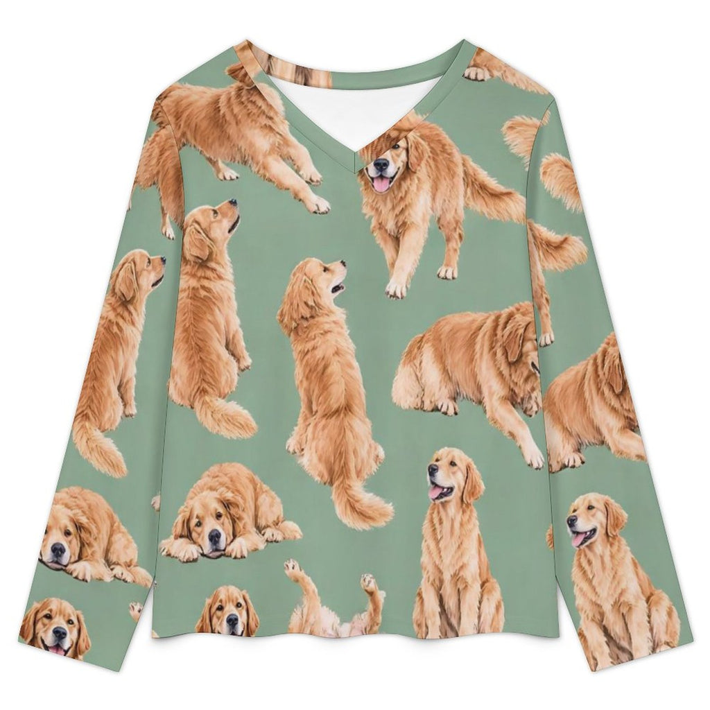 200gsm V-Neck Pajama Set(All-Over Printing)