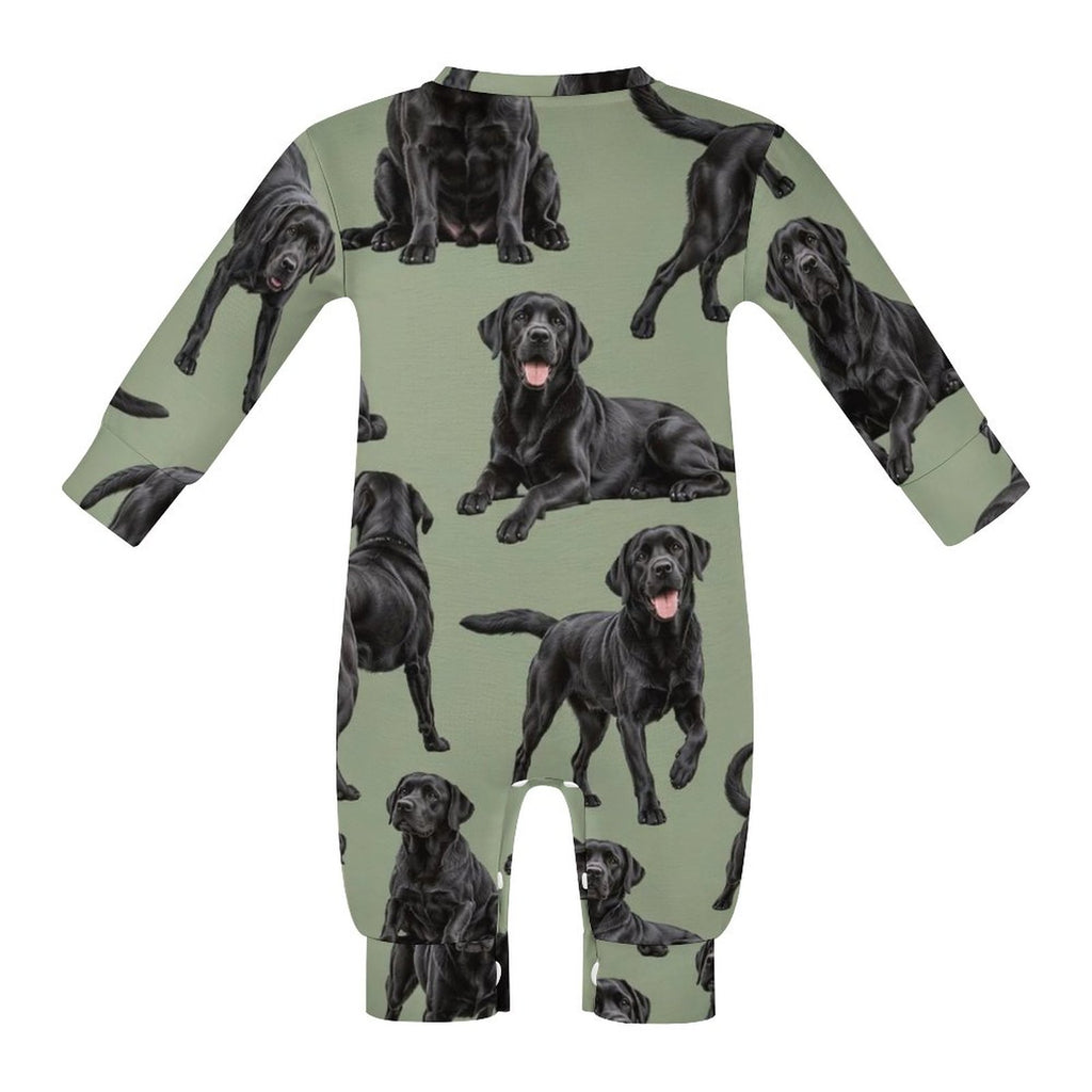 Dog Lover, Pet Owner, Cotton Long Sleeve Infant Bodysuit (All-Over Printing)